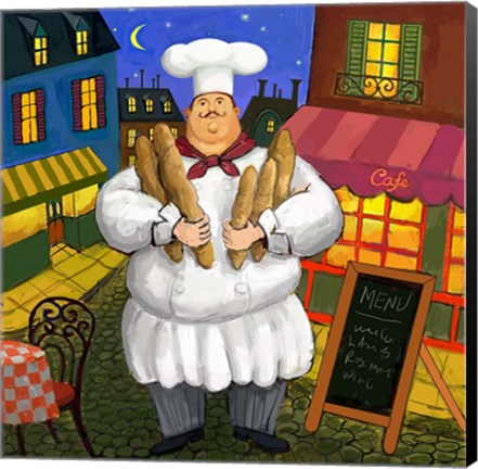 Framed Bread Chef Master Print