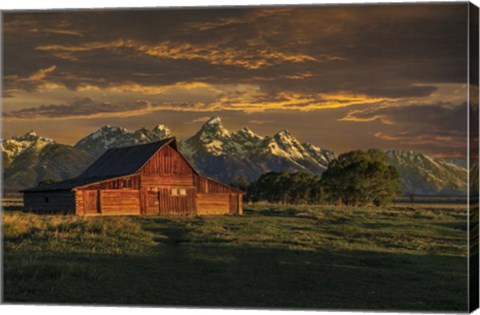 Framed Moulton Barn Sunrise Print