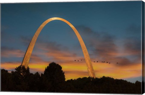 Framed Arch At Sunset Print