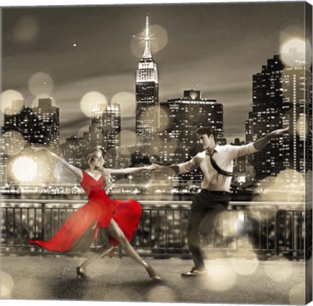 Framed Dancin&#39; in the Moonlight (BW, detail) Print