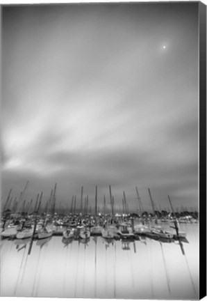 Framed Moored Craft Yearning for the Moon Print