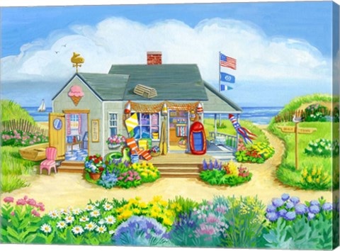 Framed Beach Store Print
