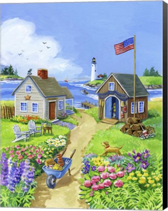 Framed Boathouse Cove Print