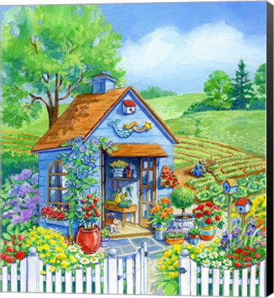 Framed Garden Shed Print