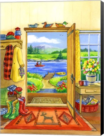 Framed Getaway Cabin Print