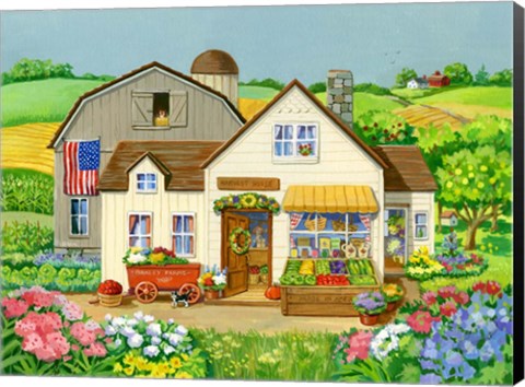 Framed Harvest House Print