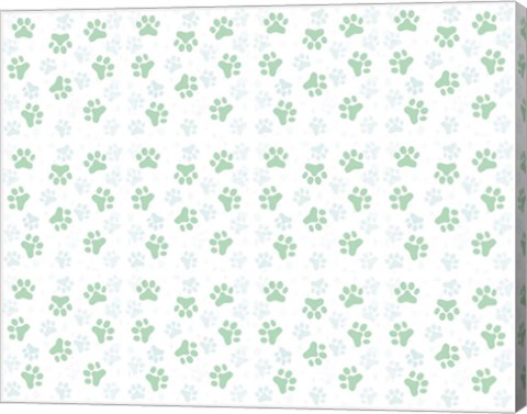 Framed Fun Kitties Pawprints Pattern Print