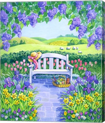 Framed Garden Seat Print