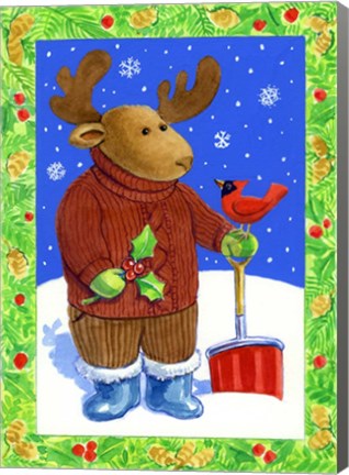 Framed Helping Hand Moose Print