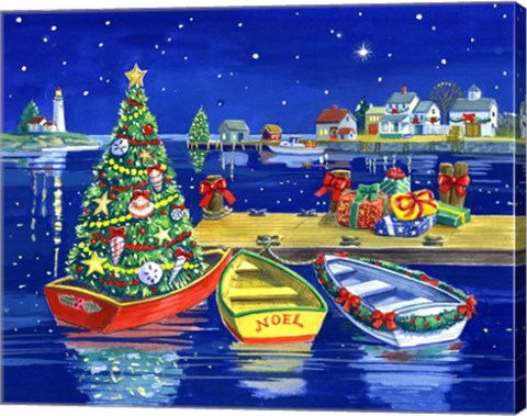 Framed Christmas Dock Print