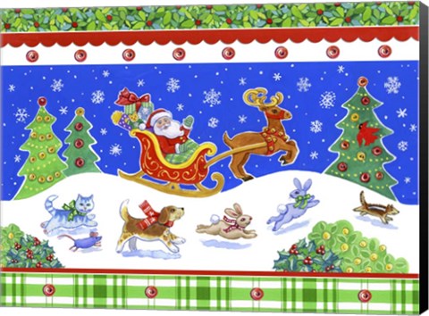 Framed Over the Hills with border Print