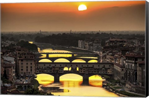 Framed Sunset in Florence Print