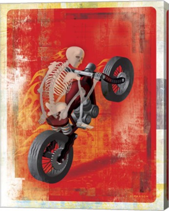 Framed Biker 2 Print