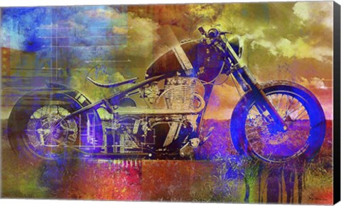 Framed Bobber Moto Print