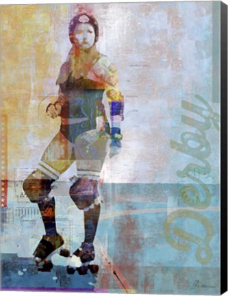 Framed Roller Derby Print