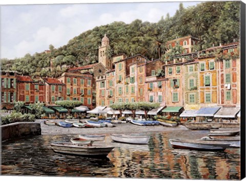 Framed Barche a Portofino Print