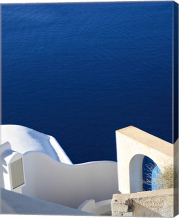 Framed Santorini II Crop Print