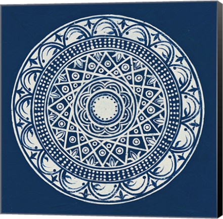 Framed Seville III Dark Blue FB Print