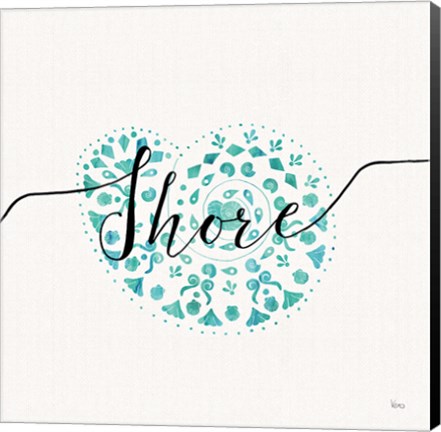 Framed Sea Charms IV Teal Print