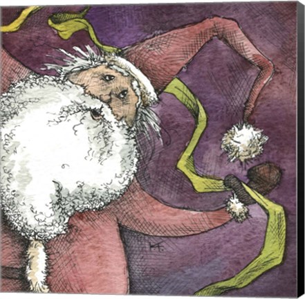 Framed Santa V Print