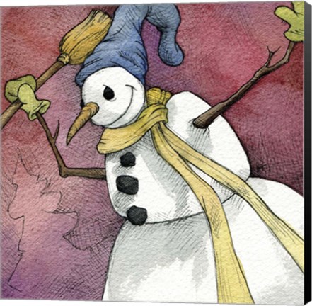Framed Snowman IV Print