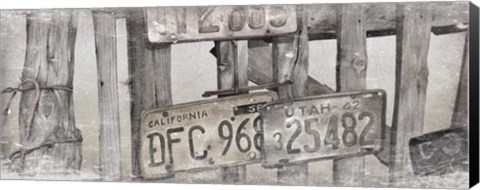 Framed License Plates Print