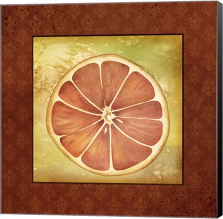 Framed Slice Orange Print