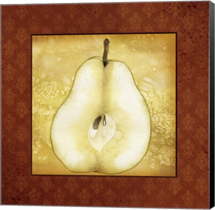 Framed Slice Pear Print