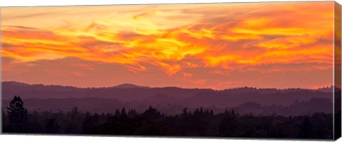 Framed Blazing Sunset Print