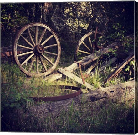 Framed Wagon Wheels Print