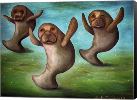 Framed Dance Of The Manatees Print