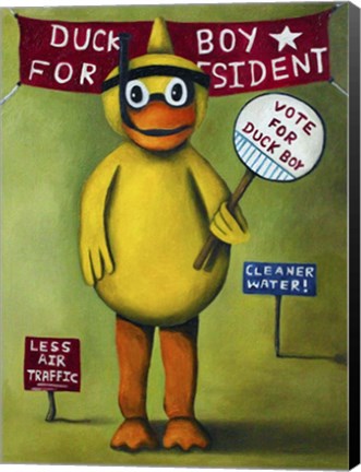 Framed Duck Boy 2 Print