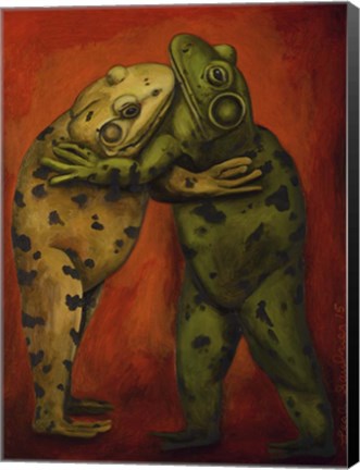 Framed Frogdancers Print