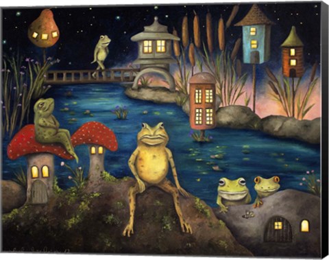 Framed Frogland 1 Print