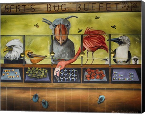 Framed Iberts Bug Buffet Print