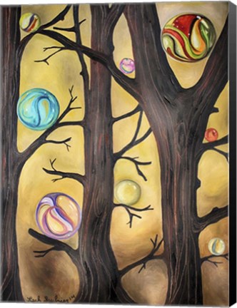 Framed Marble Forest 1 Print
