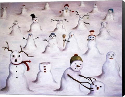 Framed Mystery Revealed At Snowman Hill Print