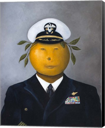 Framed Naval Officer Print