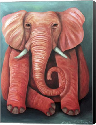 Framed Pink Elephant Print