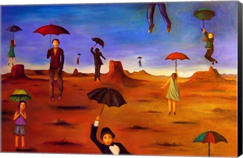 Framed Spirit Of The Flying Umbrella 2 Print