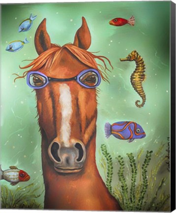Framed Sea Horse Print