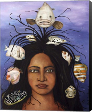 Framed White Fish Print