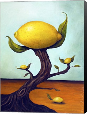 Framed Lemon Tree Surreal Print