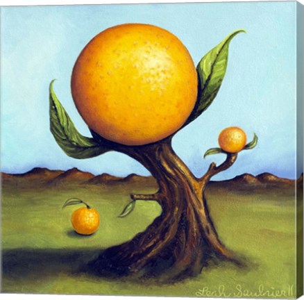 Framed Orange Fruit Tree Print