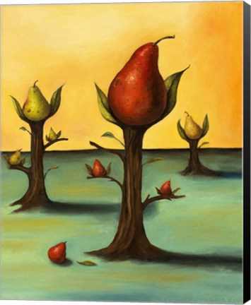 Framed Pear Trees 3 Print