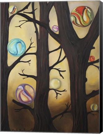 Framed Marble Forest 1 Print