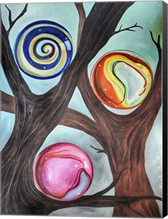 Framed Marble Forest 2 Print
