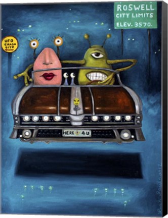 Framed Welcome To Roswell Print