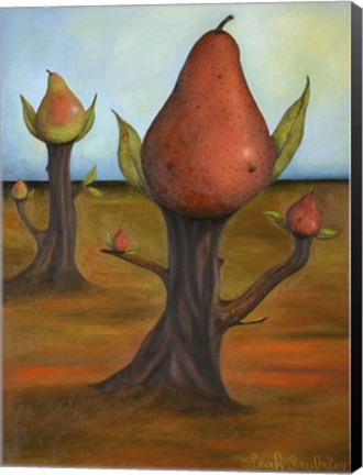Framed Surreal Pear Trees 4 Print