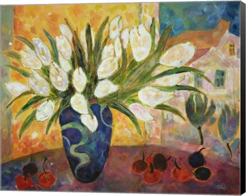 Framed Tulips And Cherries Print